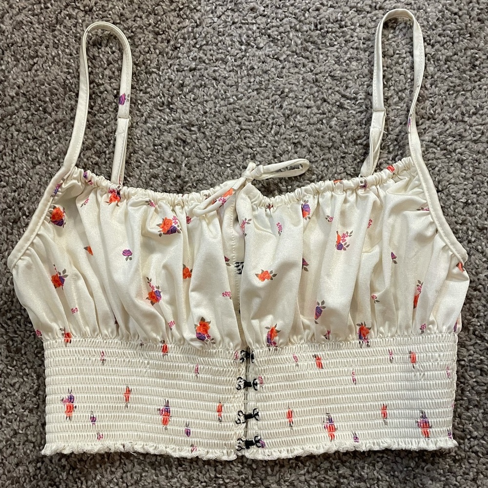 Free People NWT Out From Under cropped white shirt in medium